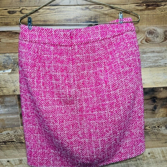Banana Republic Pink Tweed mini skirt US 6 street office cocktail  party suit - Picture 2 of 3